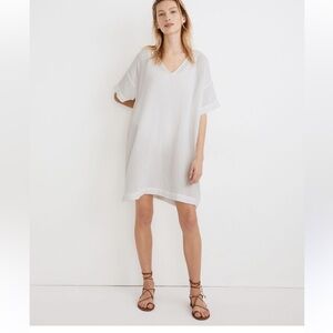 Madewell gauze dress white xs